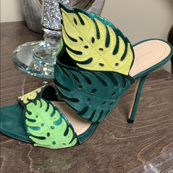 ZARA WRAP-AROUND LEATHER LEAF SANDALS - Picture 7 of 16